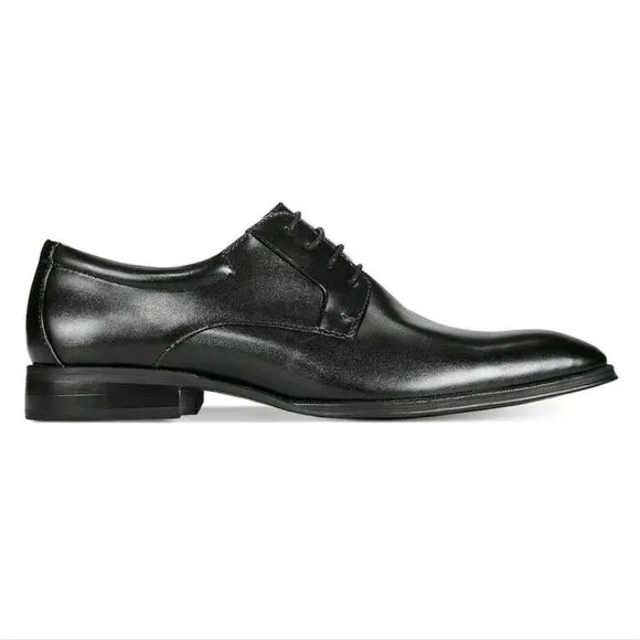 New ALFANI Men's Andrew Plain Toe Derbys Created for Macy's black leather size 8