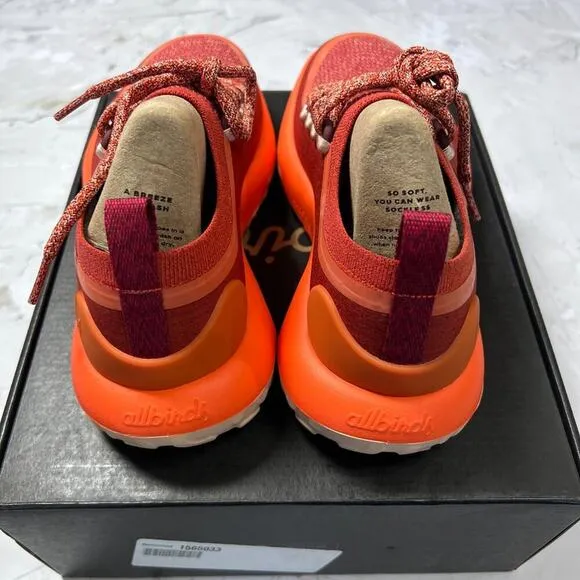 NEW Allbirds Women's 7.5 Trail Runners SWT Diablo Red Hiking Run Shoes Sneakers