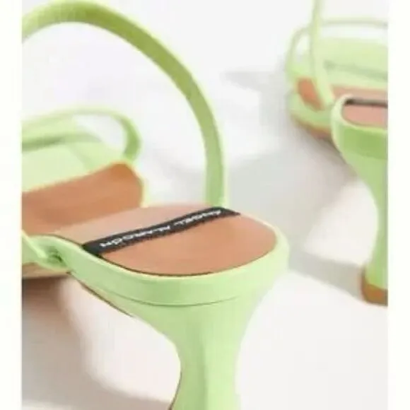 NEW Angel Alarcon Square-Toe Mules Lime Green US 11