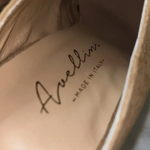 New Avellini Tan Suede Leather Mules Size:38 7.5-8 US Made in Italy