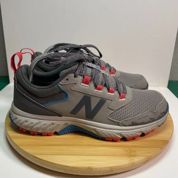 New Balance Men 9 510 V5 Gray Blue Red Trail Running Shoes Sneaker Cushioned