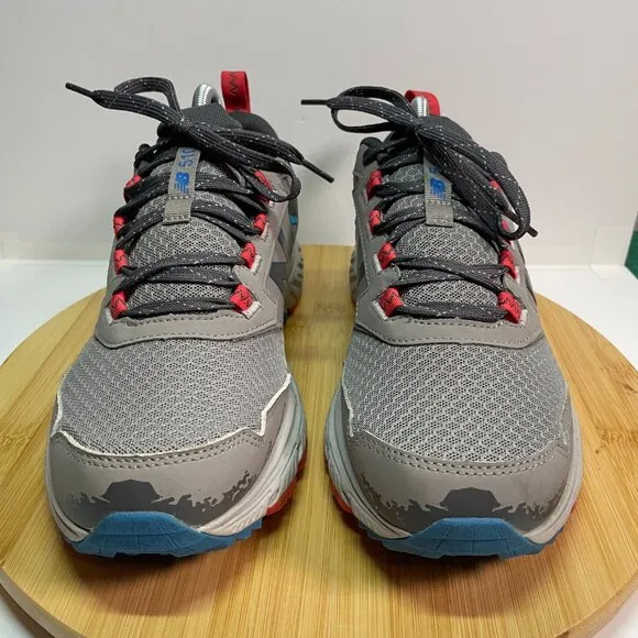 New Balance Men 9 510 V5 Gray Blue Red Trail Running Shoes Sneaker Cushioned