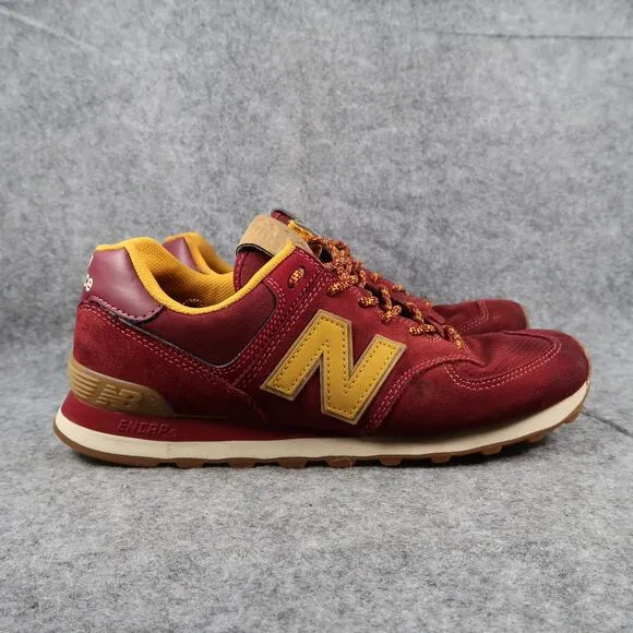 New Balance Shoes Mens 8.5 Sneakers 574 Leather Trainer Athletic Trail Lifestyle