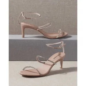 NEW BHLDN Jeffrey Campbell Cadeau Rhinestone Strappy Heels