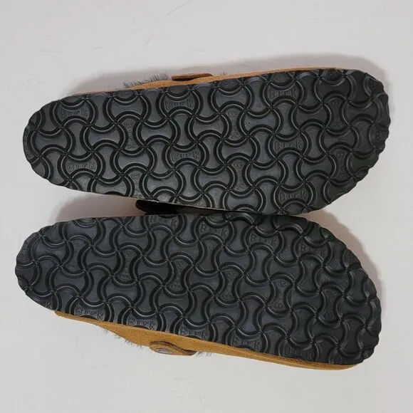 NEW Birkenstock Boston Shearling Mules Womens 39 8/8.5 Wide Suede Cozy Comfort