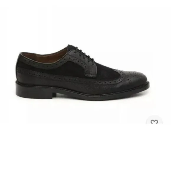 New Blake Mckay pierce wingtip oxford dress shoes black sz 8 11.5 Leather