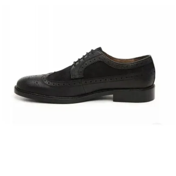 New Blake Mckay pierce wingtip oxford dress shoes black sz 8 11.5 Leather