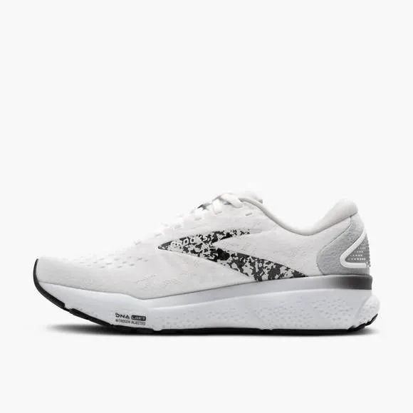 NEW BROOKS women's ghost 16 shoes in white/oyster/lava
