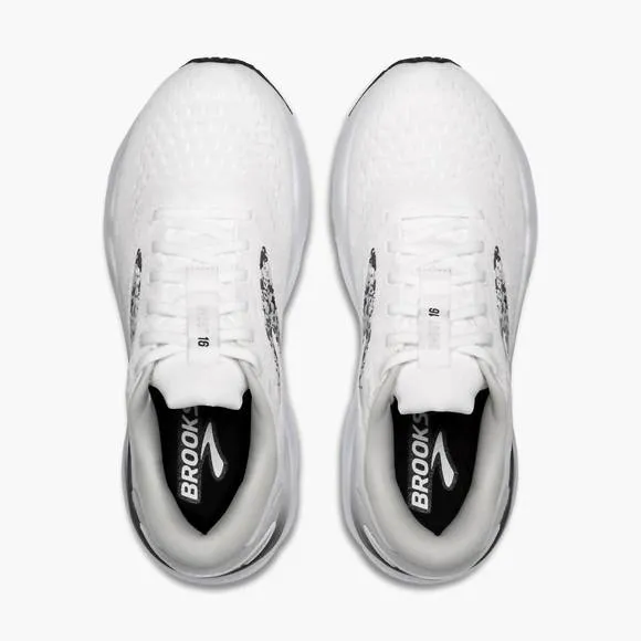 NEW BROOKS women's ghost 16 shoes in white/oyster/lava