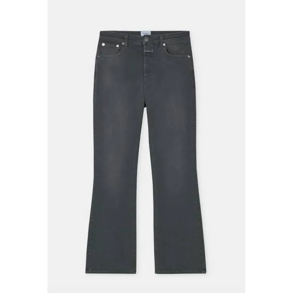 NEW CLOSED hi-sun cropped flare jean in pini green