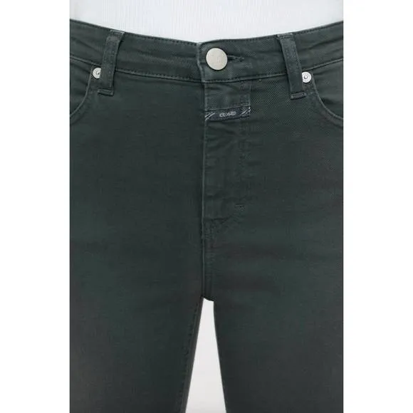 NEW CLOSED hi-sun cropped flare jean in pini green