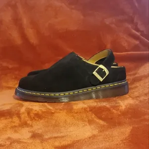 NEW DR MARTENS MENS BLACK SUEDE LEATHER MULES