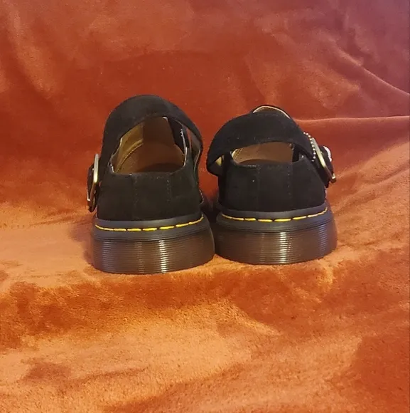 NEW DR MARTENS MENS BLACK SUEDE LEATHER MULES