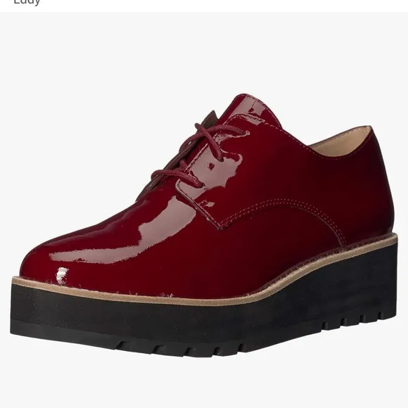 NEW EILEEN FISHER Eddy Oxfords in Burgundy Size 8