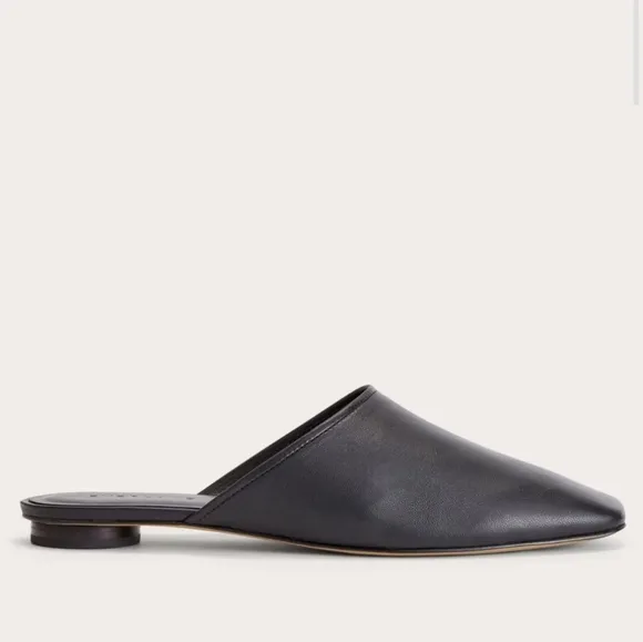 NEW Everlane The Day Mule Black Leather Slip-On Mules