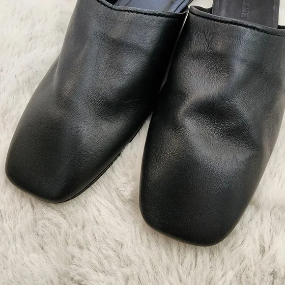 NEW Everlane The Day Mule Black Leather Slip-On Mules