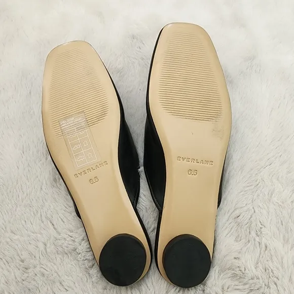 NEW Everlane The Day Mule Black Leather Slip-On Mules
