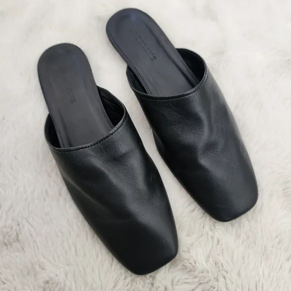 NEW Everlane The Day Mule Black Leather Slip-On Mules
