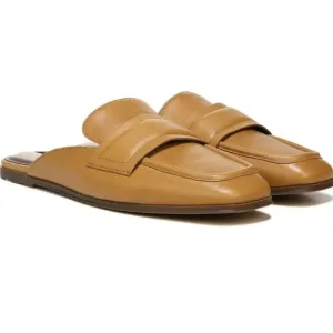 New Franco Sarto Duval Loafer Leather Camel Mules Size 7.5M US