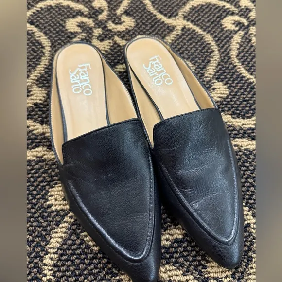New! Franco Sarto Sela pointed toe leather mules - 7