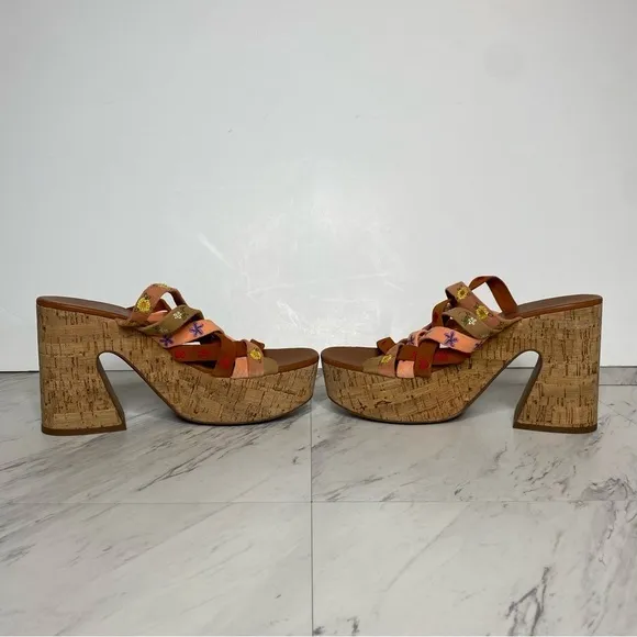 New! Free People Lisbon Cork Platform Mule 41