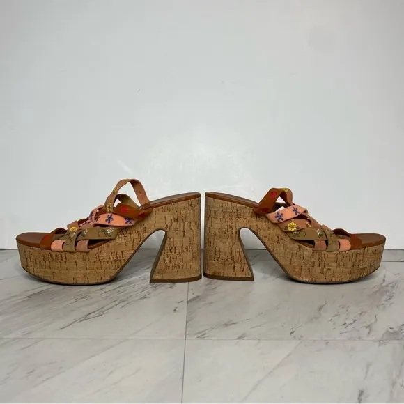 New! Free People Lisbon Cork Platform Mule 41