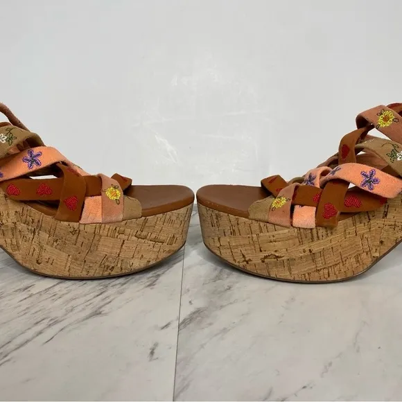 New! Free People Lisbon Cork Platform Mule 41