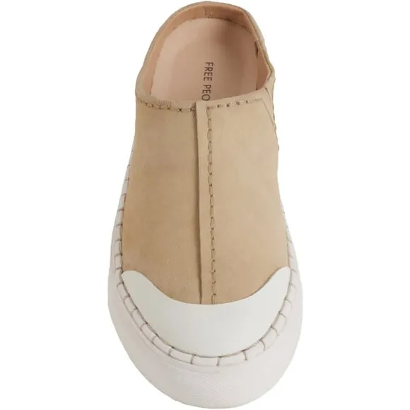 NEW Free People Womens Juno Slip-On Sport Sneaker in Cafe Suede  Comfort Boho