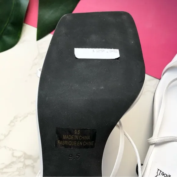 NEW Jeffrey Campbell Fluxx White Square Toe Sandals 9.5