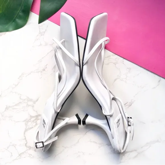 NEW Jeffrey Campbell Fluxx White Square Toe Sandals 9.5