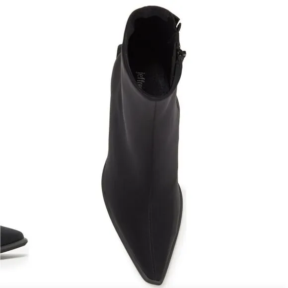 New Jeffrey Campbell Happy Hour Pointed Toe Stretch Black Boot high heels ankle