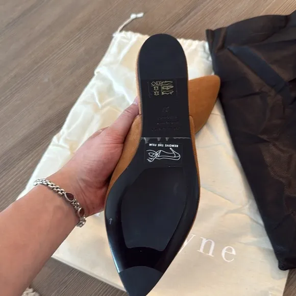 New Jenni kayne suede mules in brown