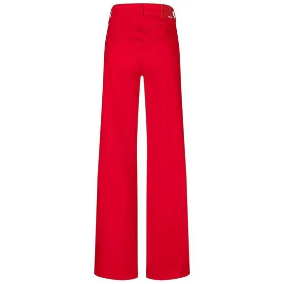 NEW MAC dream wide leg pocket jeans in red