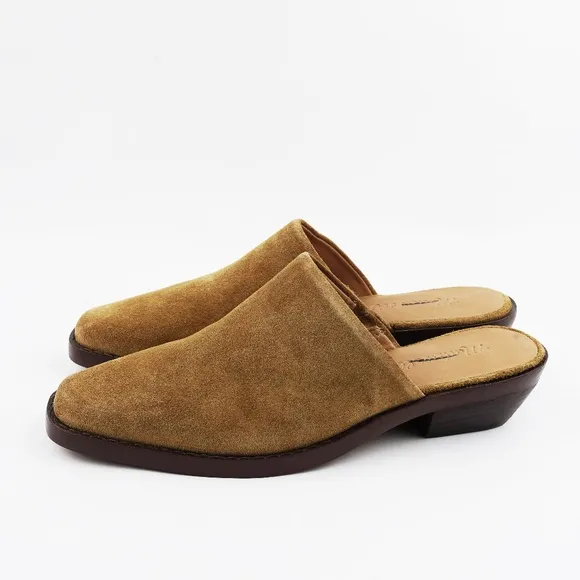 New MADEWELL The Jesse Western Mule in Toffee Suede