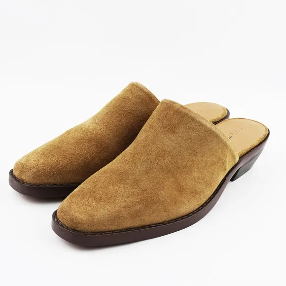 New MADEWELL The Jesse Western Mule in Toffee Suede