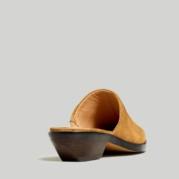 New MADEWELL The Jesse Western Mule in Toffee Suede