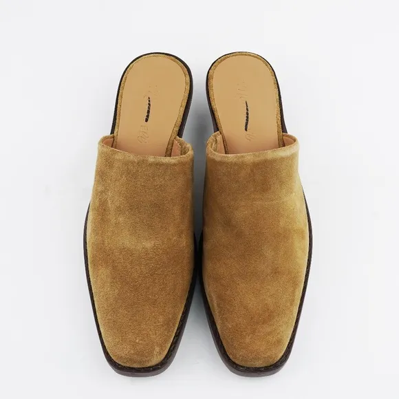 New MADEWELL The Jesse Western Mule in Toffee Suede