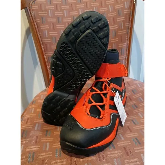 New Men's 9 Adidas Terrex Hydro Lace Outdoor Trail Boots Shoes Black CQ1755
