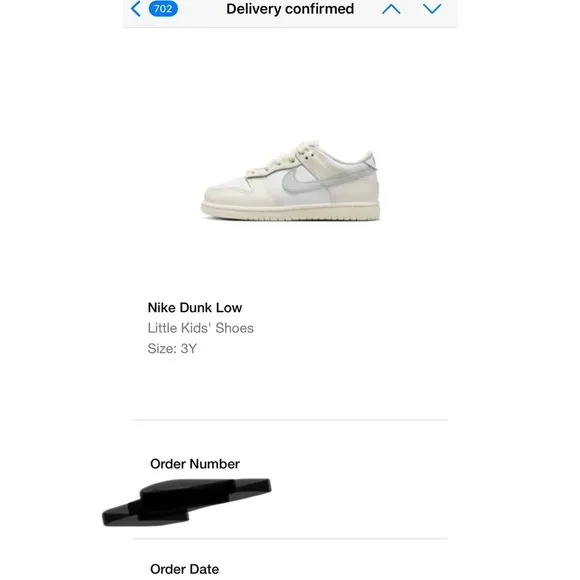 NEW!!!!  NWTS!!  Nike Dunk Low - Kids Unisex Size 3 - White/Nude