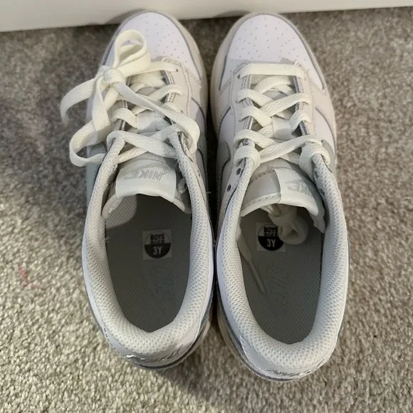 NEW!!!!  NWTS!!  Nike Dunk Low - Kids Unisex Size 3 - White/Nude