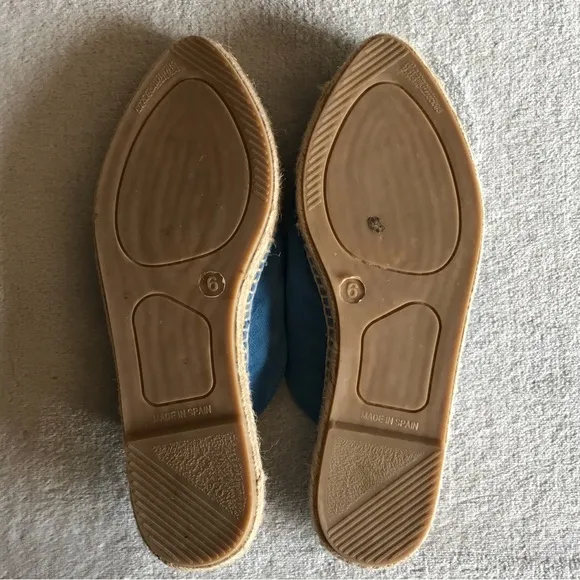 NEW patricia green Blue Espadrille Mules Flats Womens Shoes