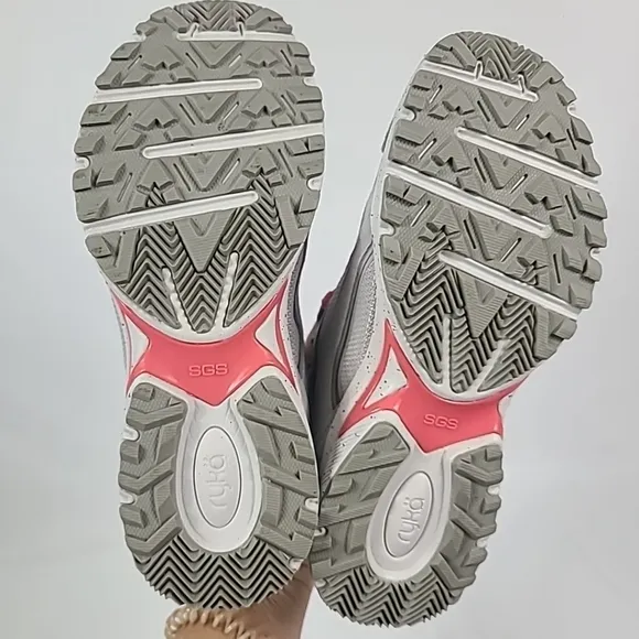 NEW Ryka Women's Skywalk Trail Tread Hiking Shoes Grey Pink Sz 7 NIB