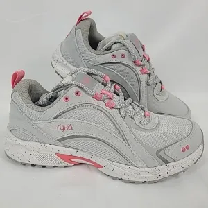 NEW Ryka Women's Skywalk Trail Tread Hiking Shoes Grey Pink Sz 7 NIB