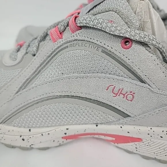 NEW Ryka Women's Skywalk Trail Tread Hiking Shoes Grey Pink Sz 7 NIB