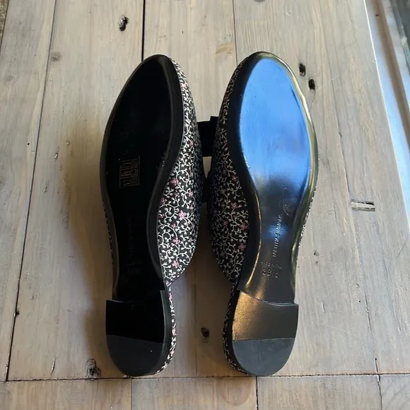 New. Tabitha Simmons Masha Bow mules in black multi Size 38.5, US 8.5