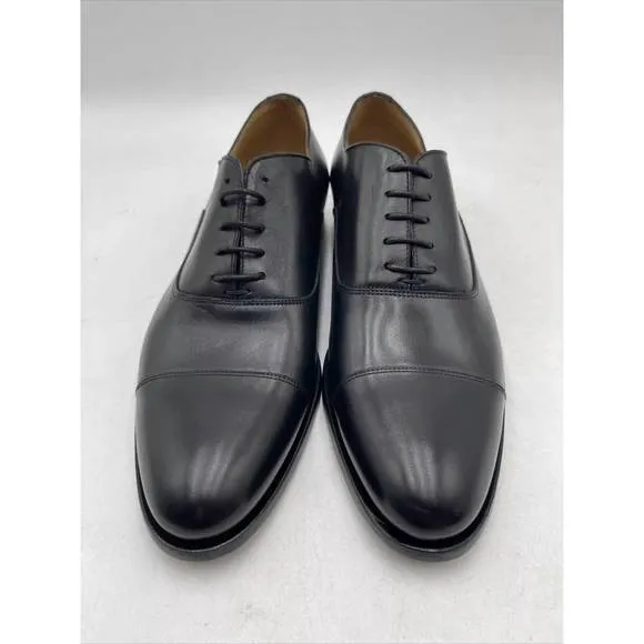 NEW TO BOOT NEW YORK men's forley cap-toe leather oxfords in black luc