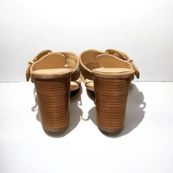 🌻NEW Veronica Beard Griddley Suede Buckle Mules Size 9