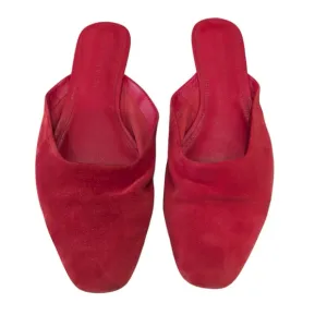 NEW Who What Wear Jane Slide Red Barbados Cherry Square Toe Slip On Mules