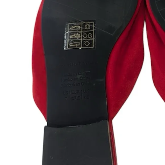 NEW Who What Wear Jane Slide Red Barbados Cherry Square Toe Slip On Mules