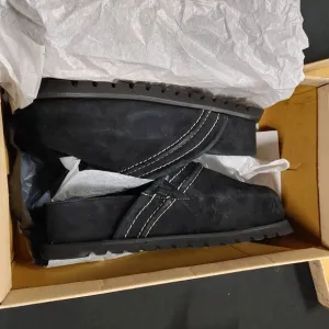 New Free People Milo Black Suede Everyday Mules 7.5